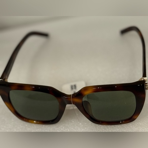 Yves Saint Laurent YSL Green Havana Women/Unisex Sunglasses - Picture 1 of 11